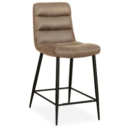 Sally Upholstered Barstool Pair - Chicago Truffle Fabric