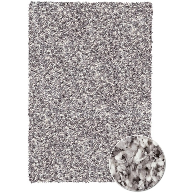 Mastercraft 039 - 001/6699 Twilight Shaggy Rug - White/Silver - 133cm x 195cm - image 1