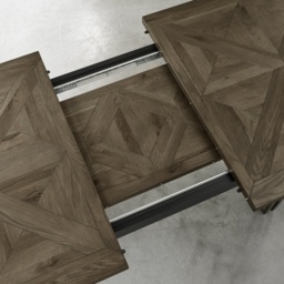 Vancouver Fumed Oak 4-6 Seater Extending Dining Table - thumbnail 6
