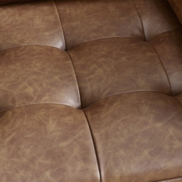 Julian Bowen Henley 2 Seater Sofa - Brown Faux Leather - thumbnail 5