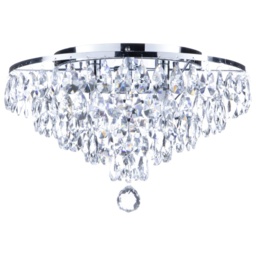 BHS Elsa 40cm Flush Ceiling Light - Chrome - thumbnail 1