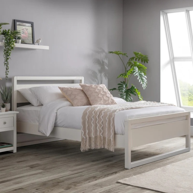 Julian Bowen Venice Bed - Surf White - 135cm Double - image 1