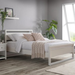 Julian Bowen Venice Bed - Surf White - 135cm Double - thumbnail 1