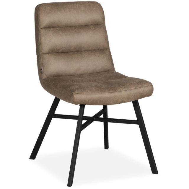 Sally Upholstered Dining Chair Pair - Chicago Truffle Fabric