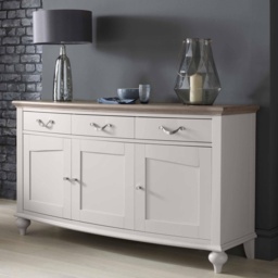 Montreal Wide Sideboard - Grey Washed Oak and Soft Grey