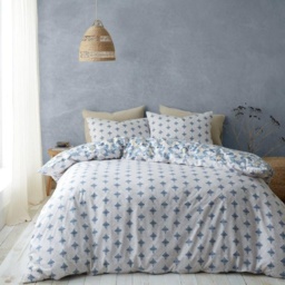 Pineapple Elephant Inara Ikat Indigo Duvet Set - Blue - Super King - thumbnail 2