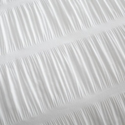Catherine Lansfield Seersucker White Duvet Set - Super King - thumbnail 3