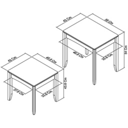 Brampton Grey Nest Of Lamp Tables - thumbnail 4