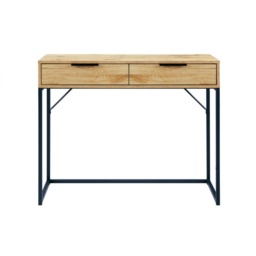 Julian Bowen Bali 2 Drawer Dressing Table/Desk - Light Oak - thumbnail 1