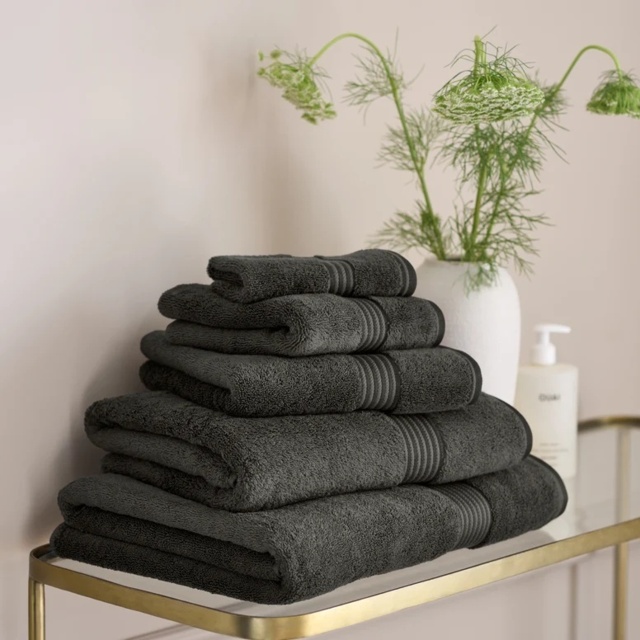 Christy Supreme Bathroom Towel - Graphite - Face - image 1