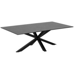 Heaven Rectangular Coffee Table - Black Ceramic With Matt Black Base - thumbnail 3
