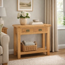 Ascot Rustic Oak Console Table