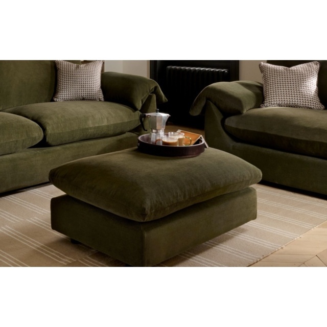 Vogue Williams Bayswater Footstool - Linen Look