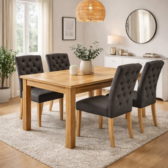 Ascot Rustic Oak 150cm Dining Table - image 1