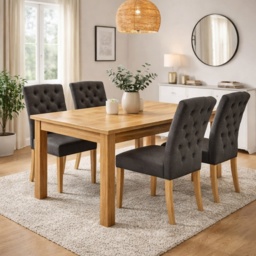 Ascot Rustic Oak 150cm Dining Table - thumbnail 1