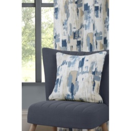 Sundour Bamford Abstact Lined Eyelet Curtains - Cobalt - W 66 x D 90 - thumbnail 5