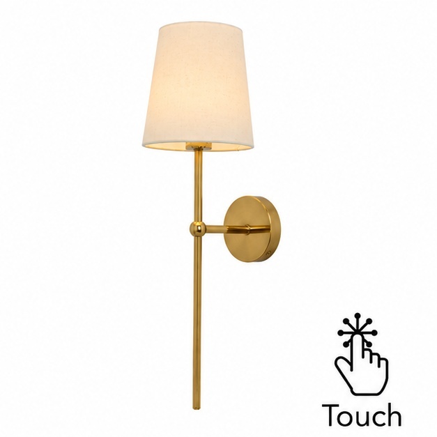 BHS USB-C Rechargeable Shaded Wall Light - Brass - image 1