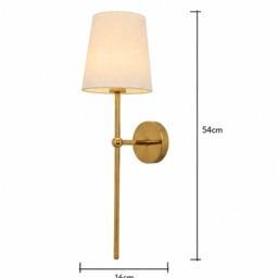 BHS USB-C Rechargeable Shaded Wall Light - Brass - thumbnail 5