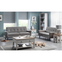 Julian Bowen Richmond Rectangular Coffee Table With 2 Drawers - Grey/Pale Oak - thumbnail 2