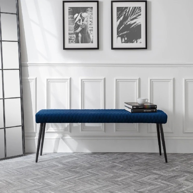 Julian Bowen Luxe Low Bench - Blue - image 1