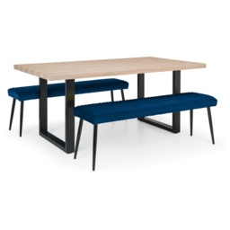 Julian Bowen Luxe Low Bench - Blue - thumbnail 5