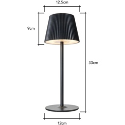 BHS Esther Rechargeable Table Lamp - Black - thumbnail 7