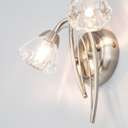 BHS Marianne Wall Light - Antique Brass/Clear - thumbnail 3