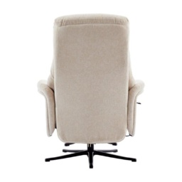 Houston Fabric Swivel Recliner and Stool Set - Barley - thumbnail 7