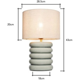 BHS Florence Flump Table Lamp - Pale Green - thumbnail 2