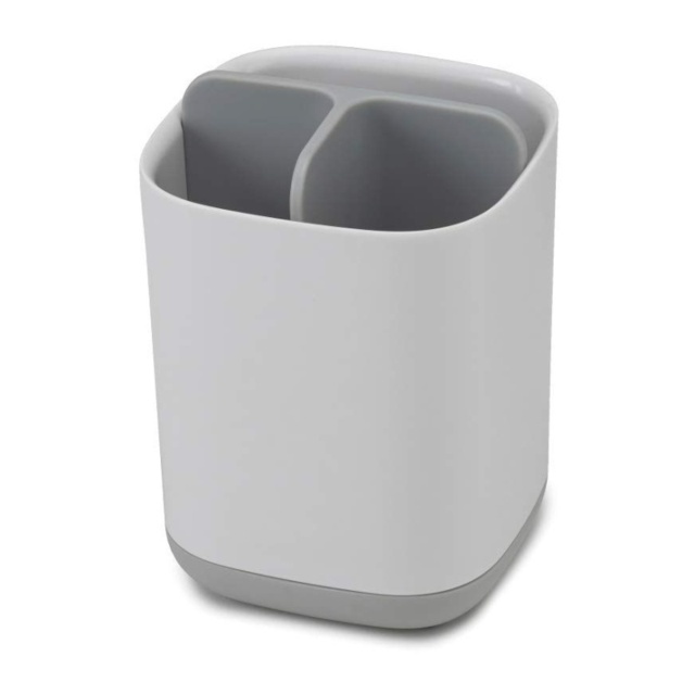 Joseph Joseph Easy-Store Toothbrush Caddy - WHITE/GREY - 9cm x 9cm x 13cm - image 1