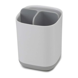 Joseph Joseph Easy-Store Toothbrush Caddy - WHITE/GREY - 9cm x 9cm x 13cm - thumbnail 1
