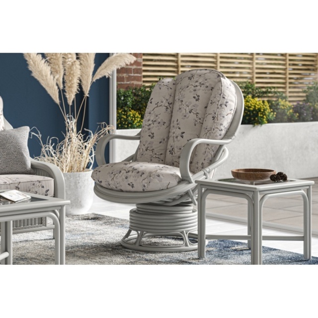 Daro Heathfield Grey Swivel Rocking Chair - Fabric Grade C - image 1