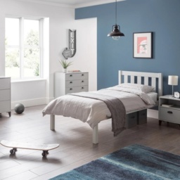 Julian Bowen Luna Bed - Surf White - 90cm Single - thumbnail 3