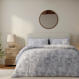Vantona Abstract Mark Duvet Set - Blue - Single - thumbnail 1