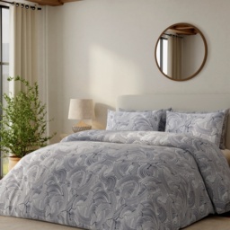Vantona Abstract Mark Duvet Set - Blue - Single - thumbnail 3