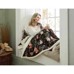 Deyongs Woodland Wildlife Heated Throw 140x180cm - Green - thumbnail 3