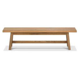 Brandon Rustic Oak Small Dining Bench - thumbnail 3