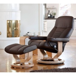Stressless Consul Chair With Classic Base - Small - Batick Leather - With Footstool - thumbnail 2