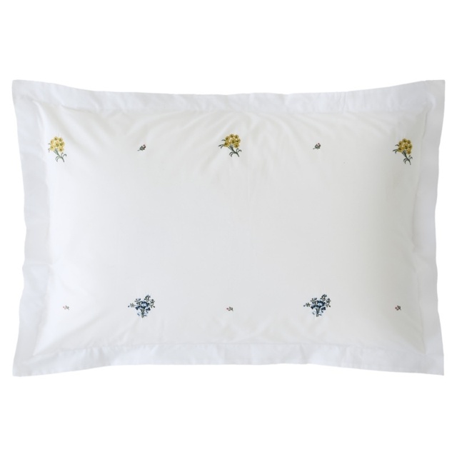 Historic Royal Palaces Royal Embroidery Oxford Pillowcase Pair - White - image 1