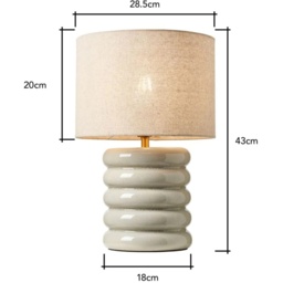 BHS Florence Flump Table Lamp - Ivory - thumbnail 4