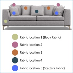 Maddie Extra Large Pillow Back Fabric Sofa - Fabric Grade D - thumbnail 2