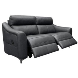G Plan Monza 3 Seater Recliner Sofa - Leather Grade H - Double Manual - thumbnail 3