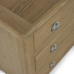 Julian Bowen Memphis 3 Drawer Chest - Limed Oak - thumbnail 5