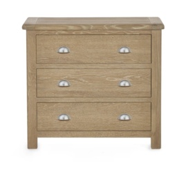 Julian Bowen Memphis 3 Drawer Chest - Limed Oak - thumbnail 7