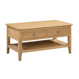 Julian Bowen Cotswold Rectangular Coffee Table With 2 Drawers - thumbnail 1