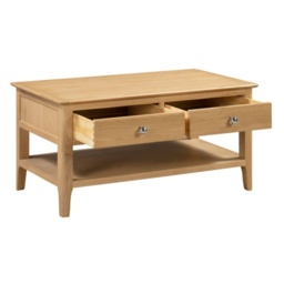Julian Bowen Cotswold Rectangular Coffee Table With 2 Drawers - thumbnail 3