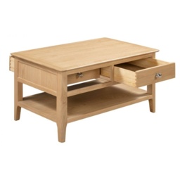 Julian Bowen Cotswold Rectangular Coffee Table With 2 Drawers - thumbnail 4