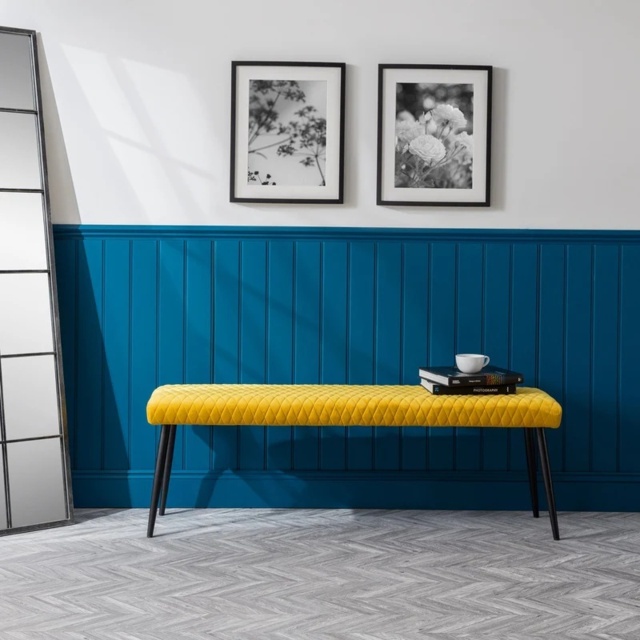 Julian Bowen Luxe Low Bench - Mustard - image 1