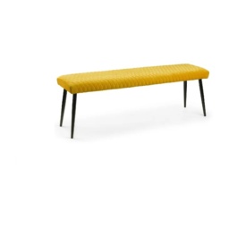 Julian Bowen Luxe Low Bench - Mustard - thumbnail 2