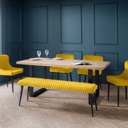 Julian Bowen Luxe Low Bench - Mustard - thumbnail 7